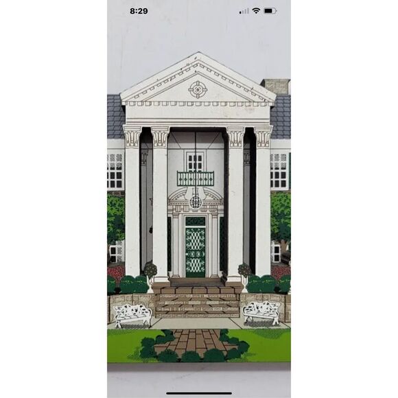 Vtg. E.P.E. Elvis Presley Graceland Mansion Wood Free-Standing 3D Model EUC 9x5” - Picture 14 of 15